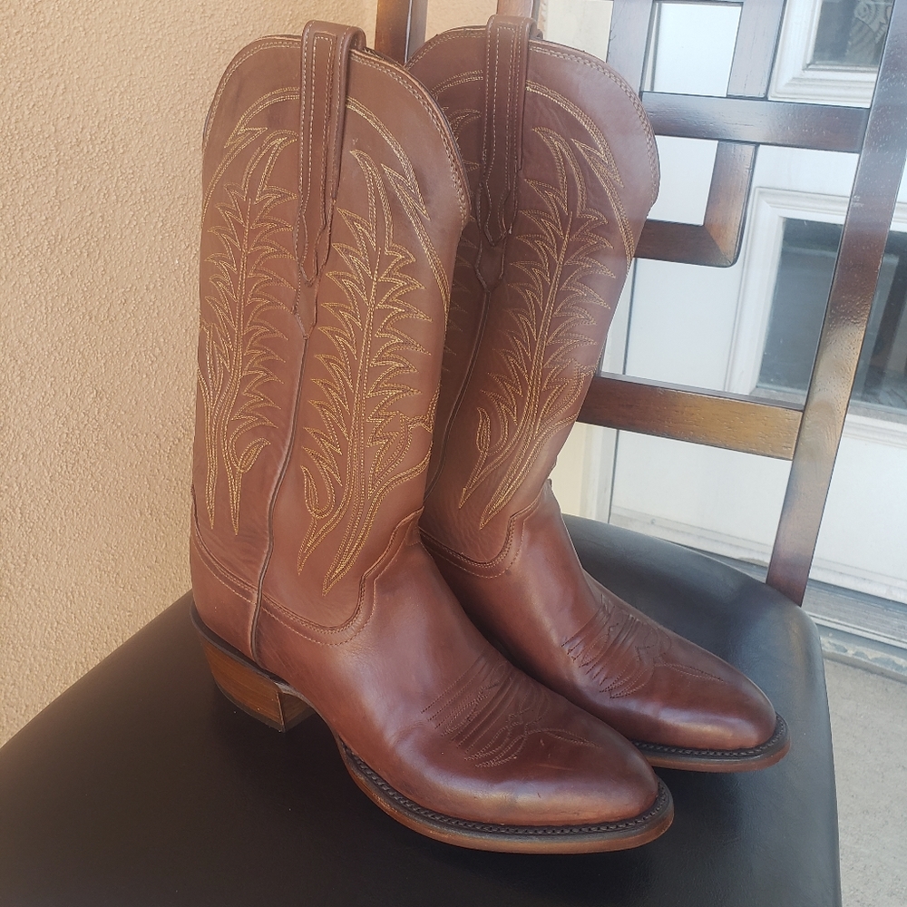 LUCCHESE MEN'S EMBROIDERED WESTERN BOOTS